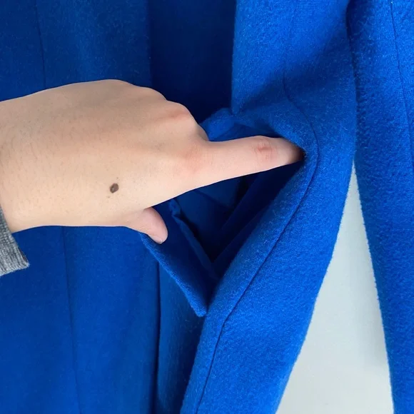 J. CREW MERCANTILE City Coat in Oxford Royal Size 2 - Picture 5 of 11